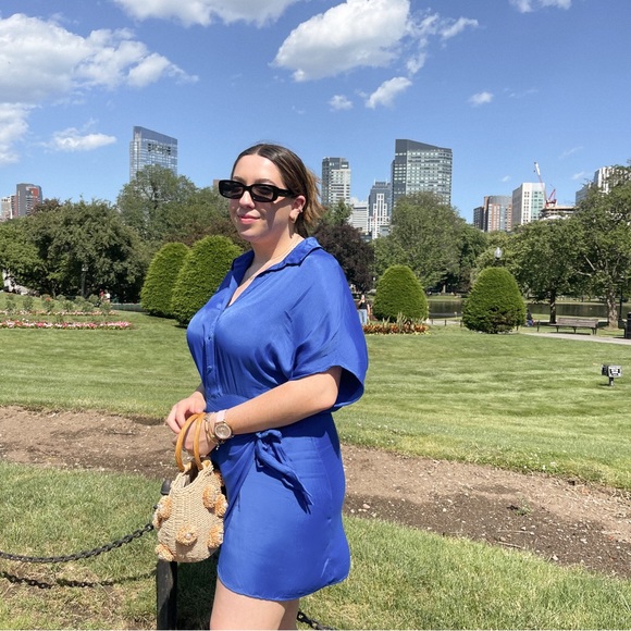 Zara Dresses Zara Royal Blue Mini Dress Poshmark